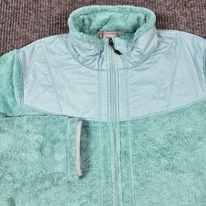 Nike ACG Jacket Womens XL Blue Teal Fleece Full Zip‎ Outdoor Sherpa Warm Coat